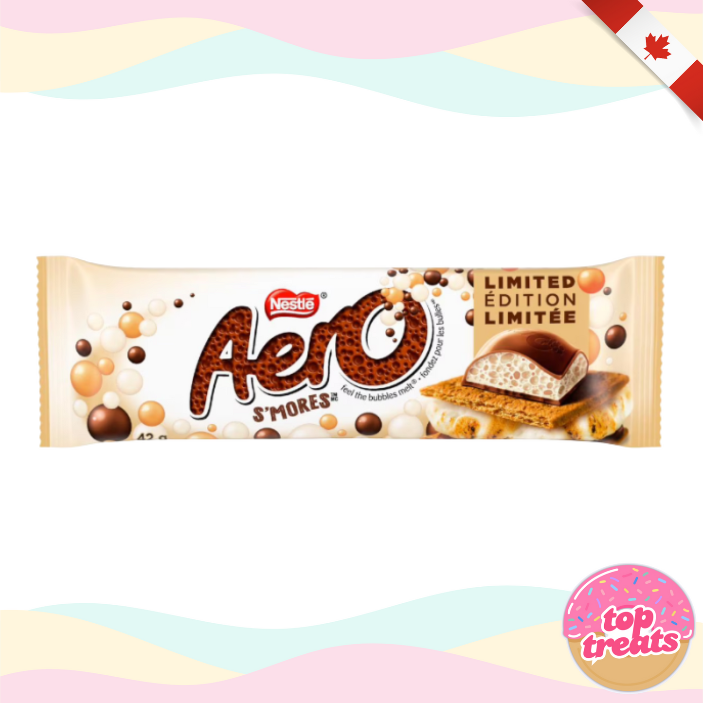 Aero S'mores Chocolate Bar - 42g - Canadian Import