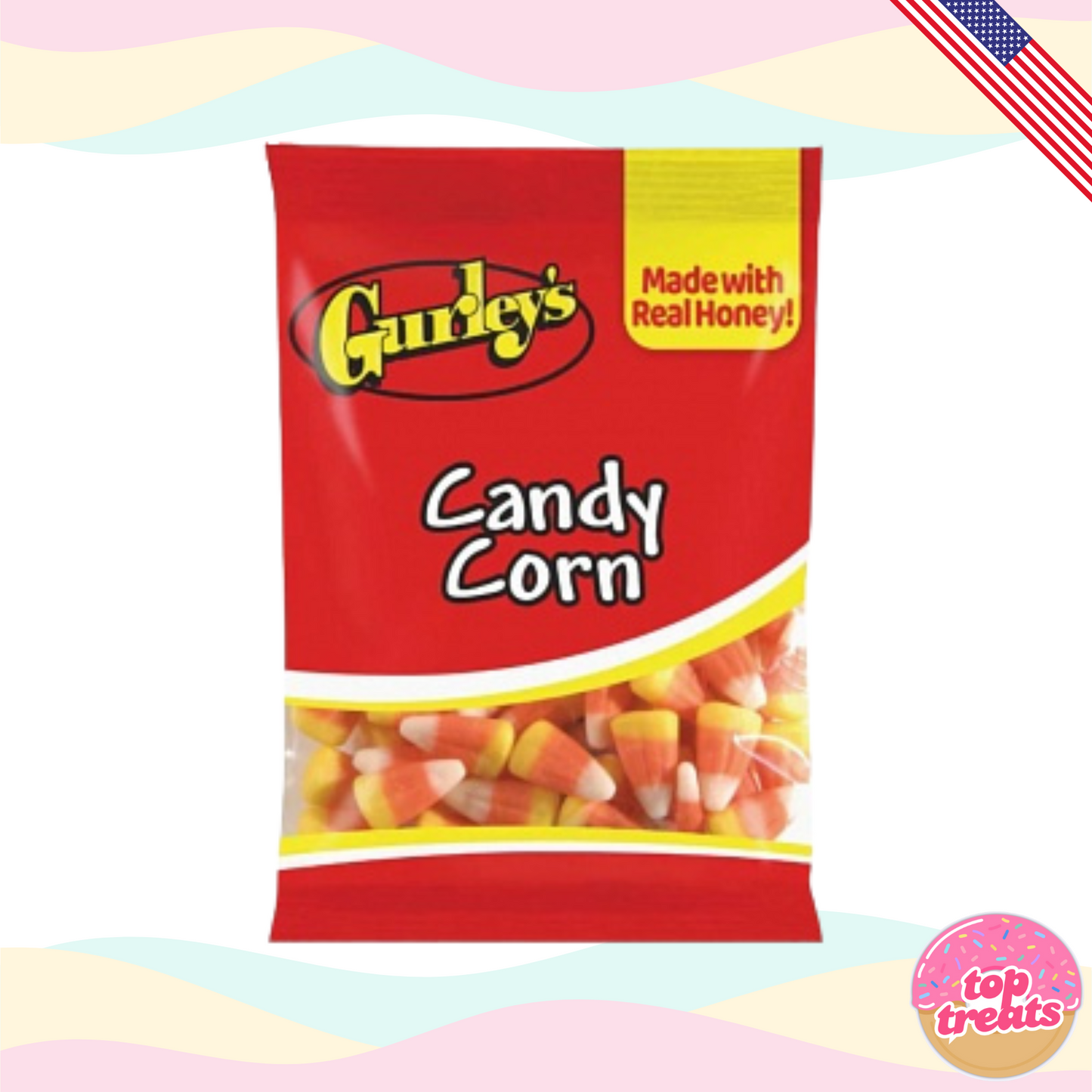 Gurley's Candy Corn Real Honey Candy - 156g