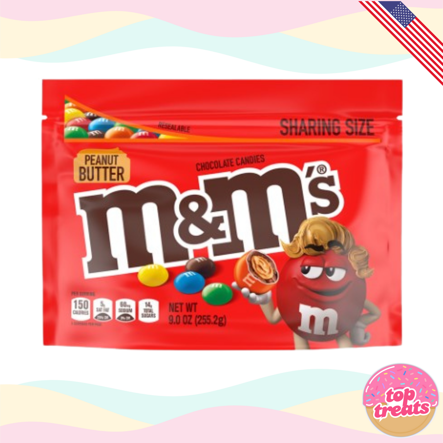 M&M's Peanut Butter Stand Up Pouch - 255g