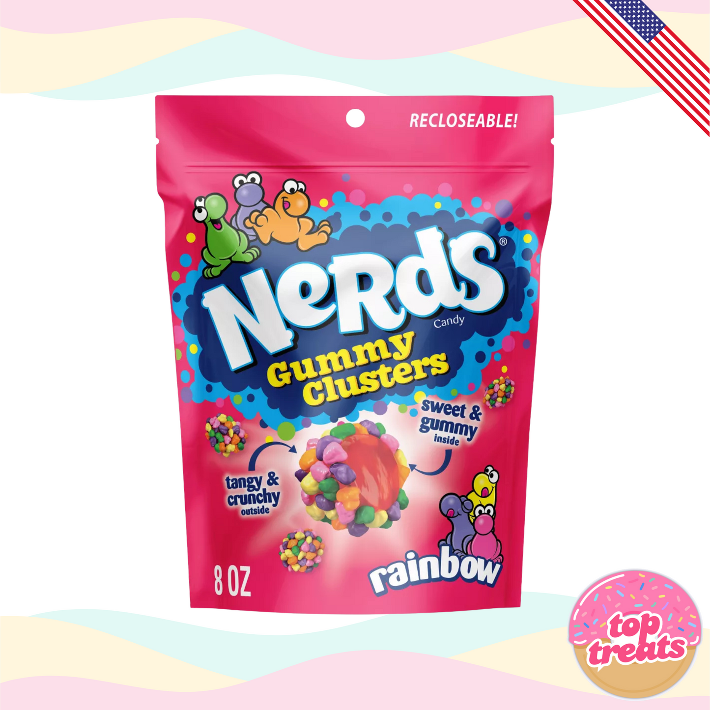 *BB-08/25* Nerds Gummy Clusters Rainbow - 226g