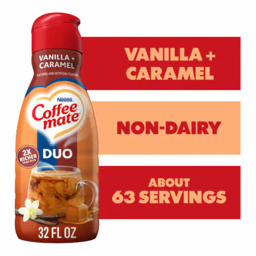 Coffee Mate Duo Vanilla Caramel Creamer - 946ml USA Import