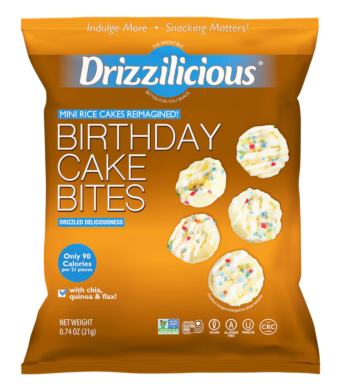 Drizzilicious Birthday Cake Drizzled Rice Cakes - 21g