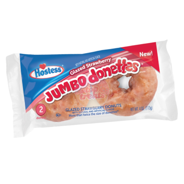 Hostess Glazed Strawberry Jumbo Donettes 2 Pack - 113g