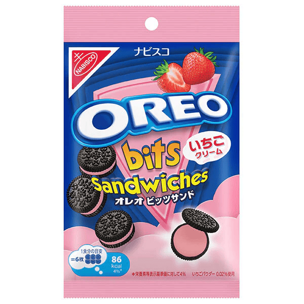 Oreo Bits Strawberry Creme Sandwich Cookies - 65g
