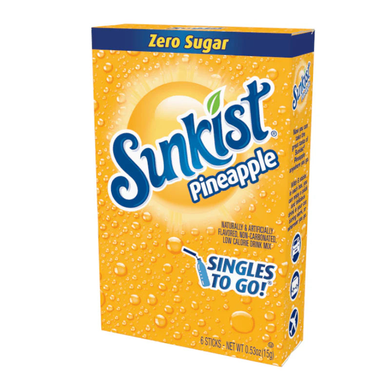 Sunkist Pineapple Singles to Go - 6 Sachets