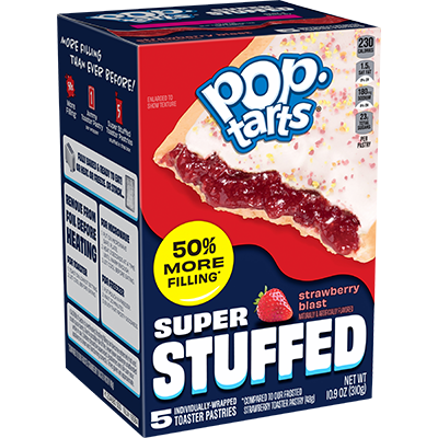 Pop Tarts Super Stuffed Strawberry Blast 5 Pack - 310g USA Import