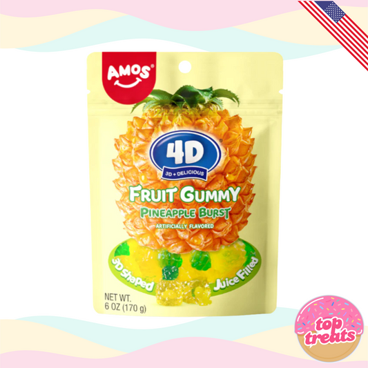 Amos 4D Pineapple Burst Gummies  - 170g