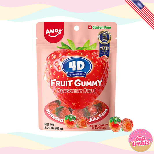Amos 4D Strawberry Burst Gummies - 170g