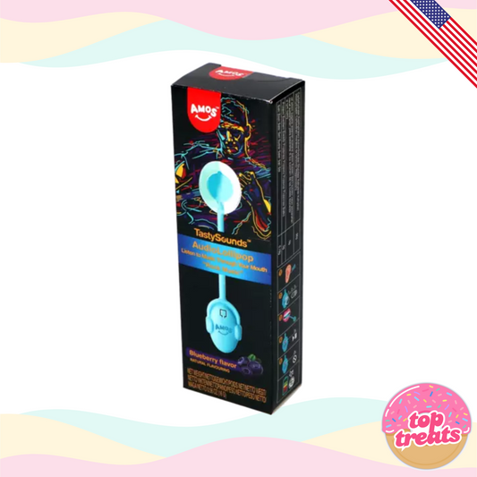 Amos Tasty Sounds Musical Lollipop Blueberry Rock Music - 16g