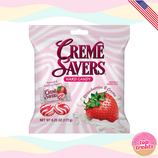 Creme Savers Strawberries & Cream Original Hard Candy - 85g