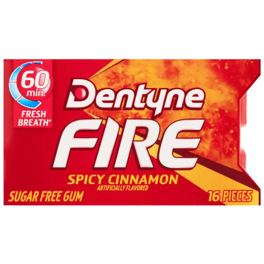 Dentyne Fire Spicy Cinnamon Chewing Gum - 16 Pieces