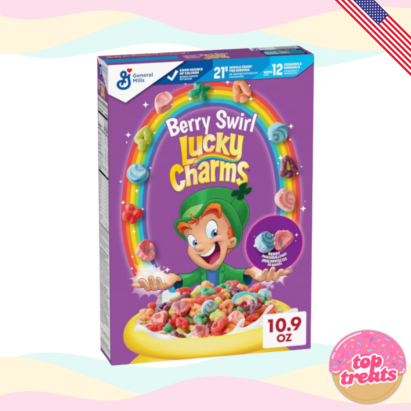 General Mills Lucky Charms Berry Swirl Cereal - 309g