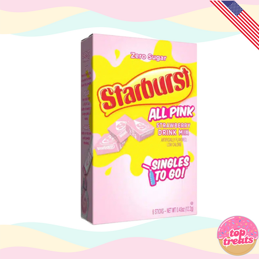 Starburst Strawberry All Pink Singles to Go - 6 Sachets