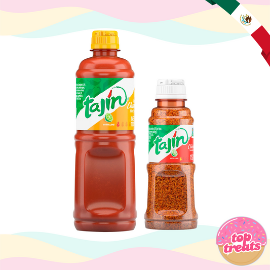 Tajin Chamoy + Chilli & Lime Seasoning Bundle - 455ml + 142g