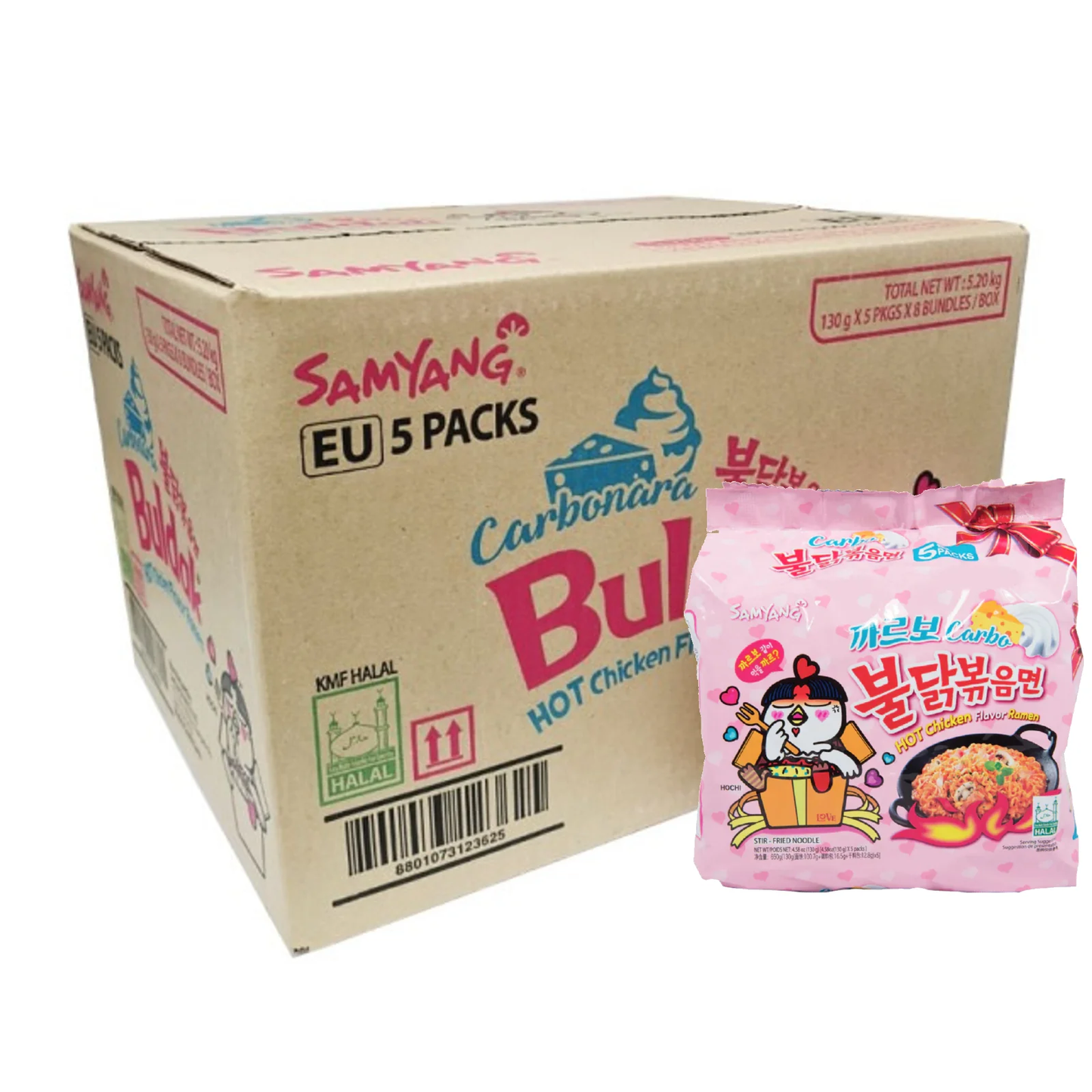 Samyang Buldak Carbonara Noodles Case - 8 x (5x130g)