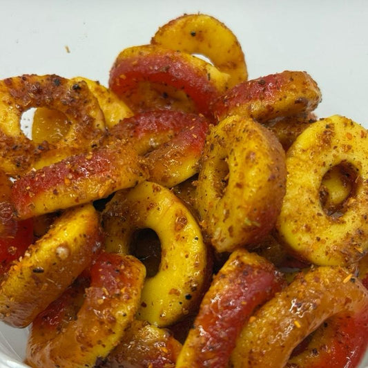 Chamoy Peach Rings - Halal - Traditional Mexican Candy Snack Treat - 250g
