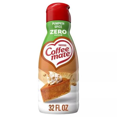 Coffee Mate Pumpkin Spice Zero Sugar Creamer - 946ml