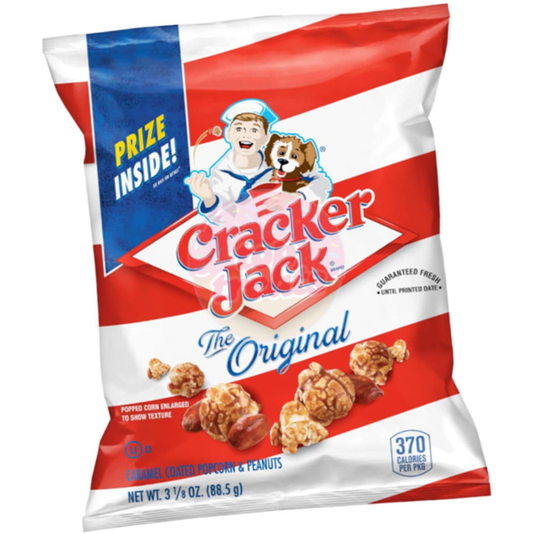 Cracker Jack Original - 88.5g USA Import Caramel Coated Popcorn & Peanuts