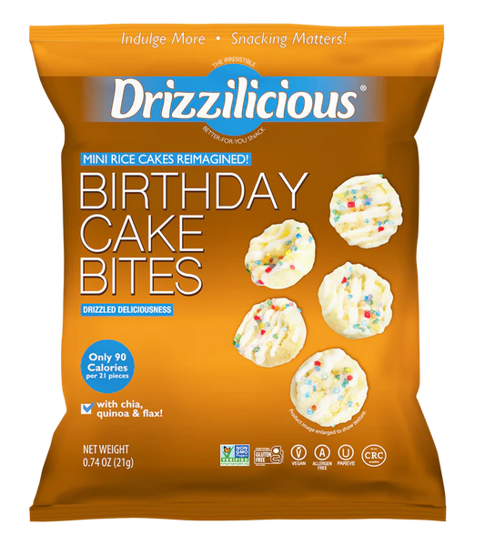 Drizzilicious Birthday Cake Drizzled Rice Cakes - 21g