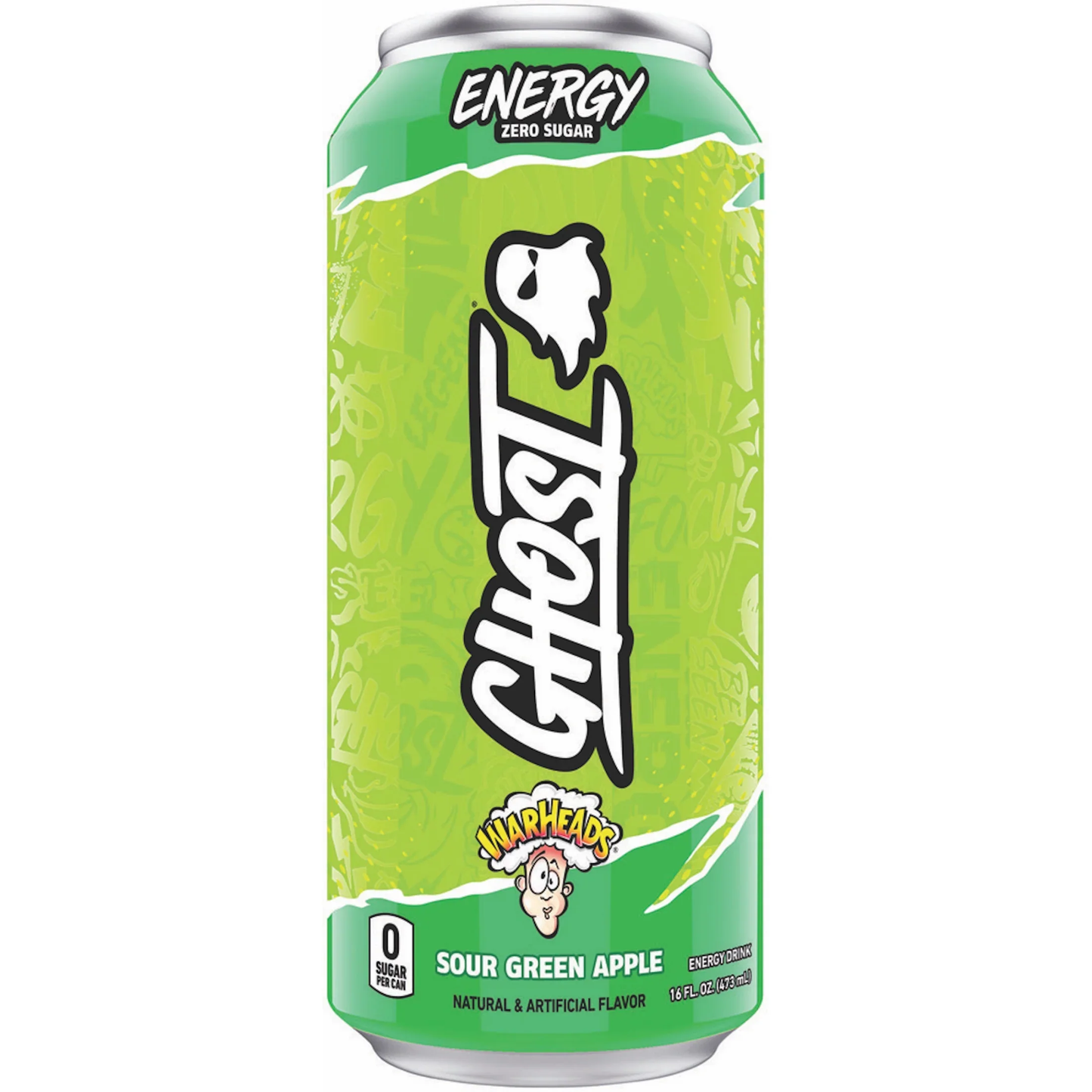 Ghost Energy Warheads Sour Green Apple - 473ml
