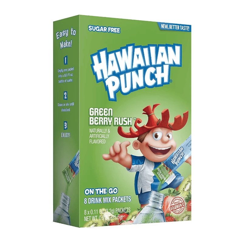 Hawaiian Punch Green Berry Rush Singles to Go - 6 Sachets
