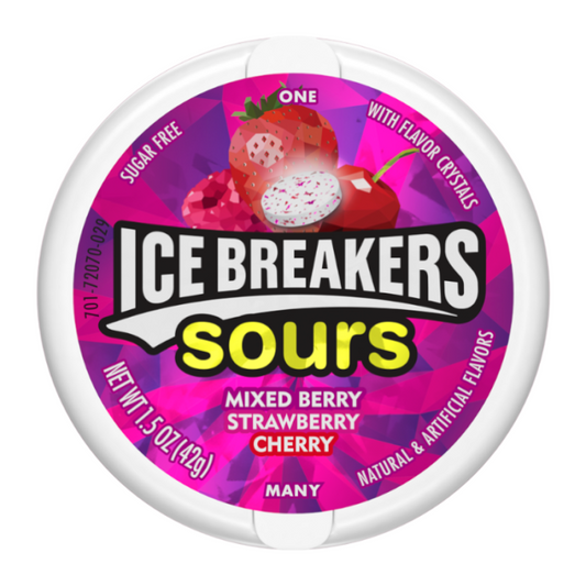 Ice Breakers Sour Mixed Berry Strawberry Cherry - 42g
