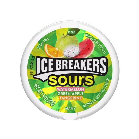 Ice Breakers Sours Watermelon Green Apple Tangerine - 42g