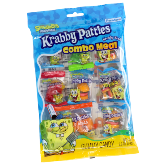 Spongebob Krabby Patties Combo Meal Tray - 74g