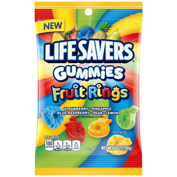Lifesavers Gummies Fruit Rings - 198g