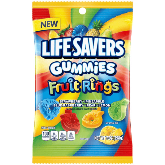 Lifesavers Gummies Fruit Rings - 198g