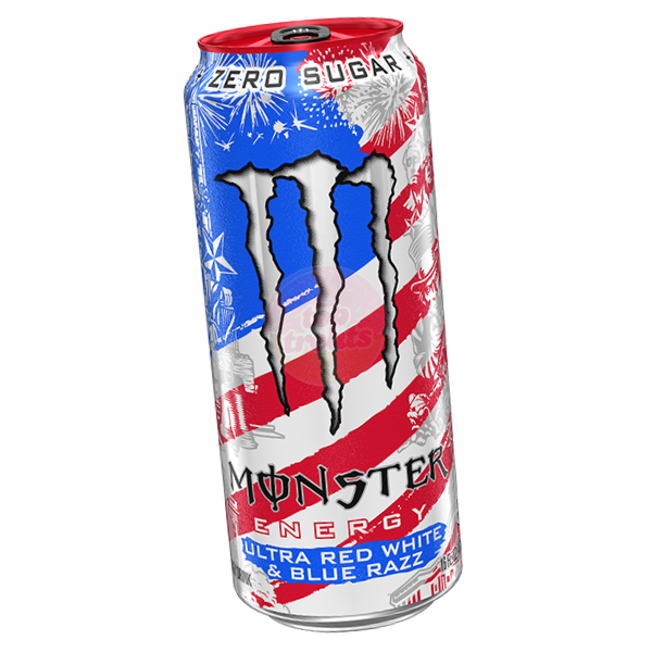 Monster Ultra Red White & Blue Razz - 473ml USA Import