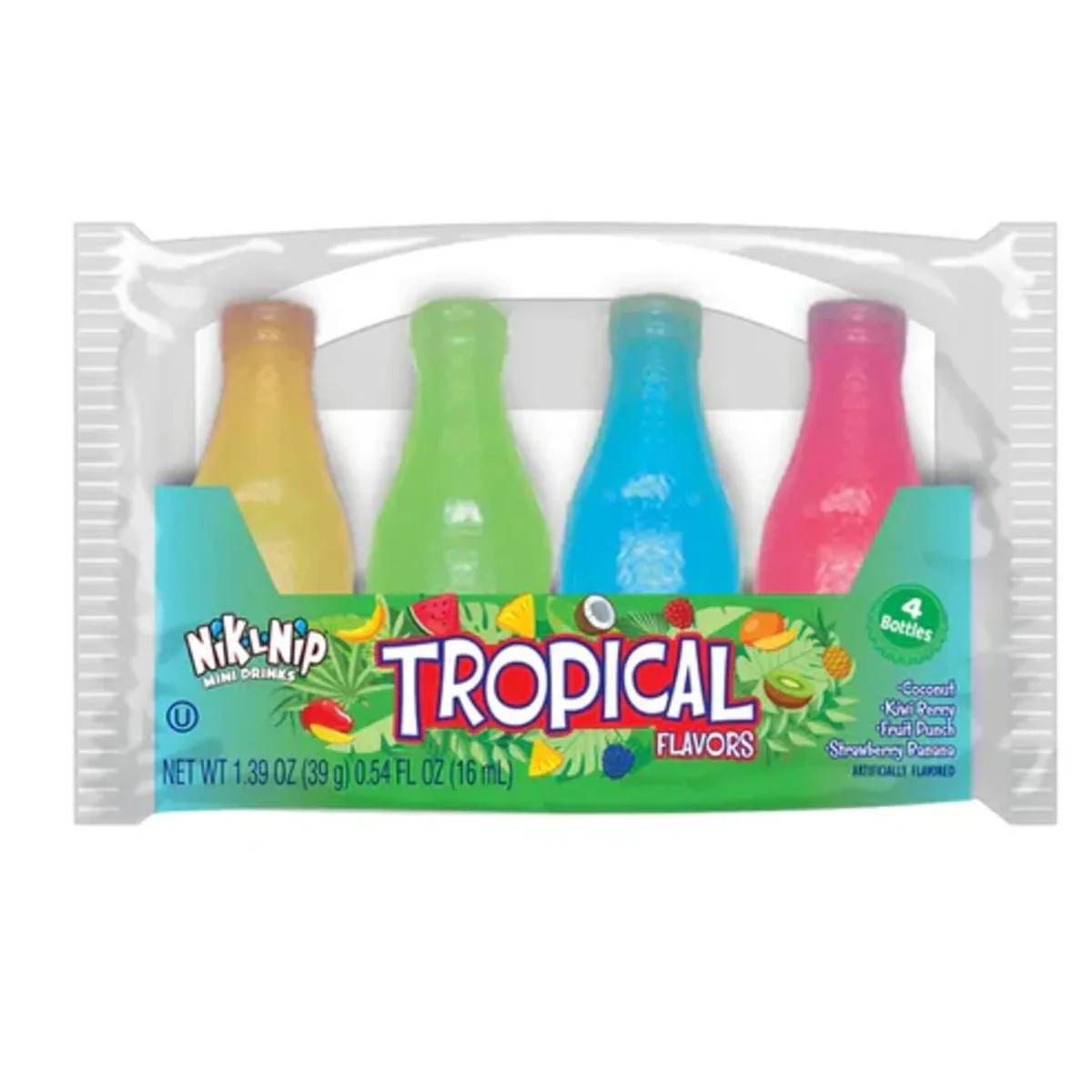 Nik-L-Nip Tropical Wax Bottles 4 Pack - 39g