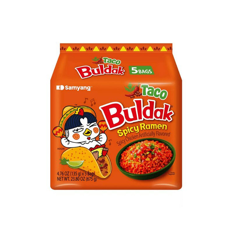 Samyang Taco Buldak Noodles 5 Pack - 650g