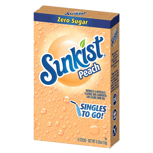 Sunkist Peach Singles to Go - 6 Sachets