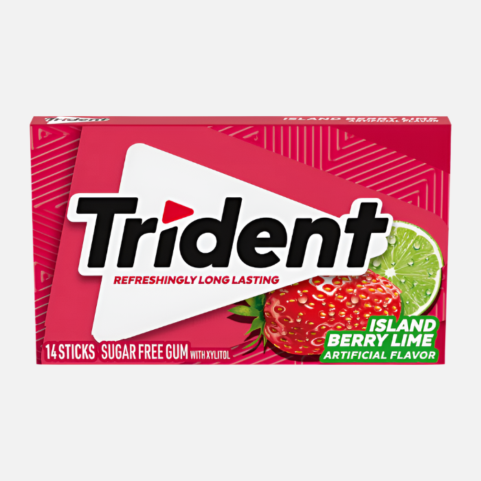 Trident Island Berry Lime Gum 14 Sticks - 31g