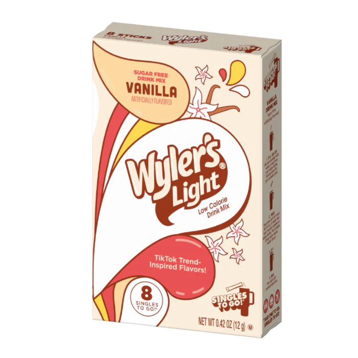 Wyler's Light Watertok Vanilla Singles to Go - 6 Sachets